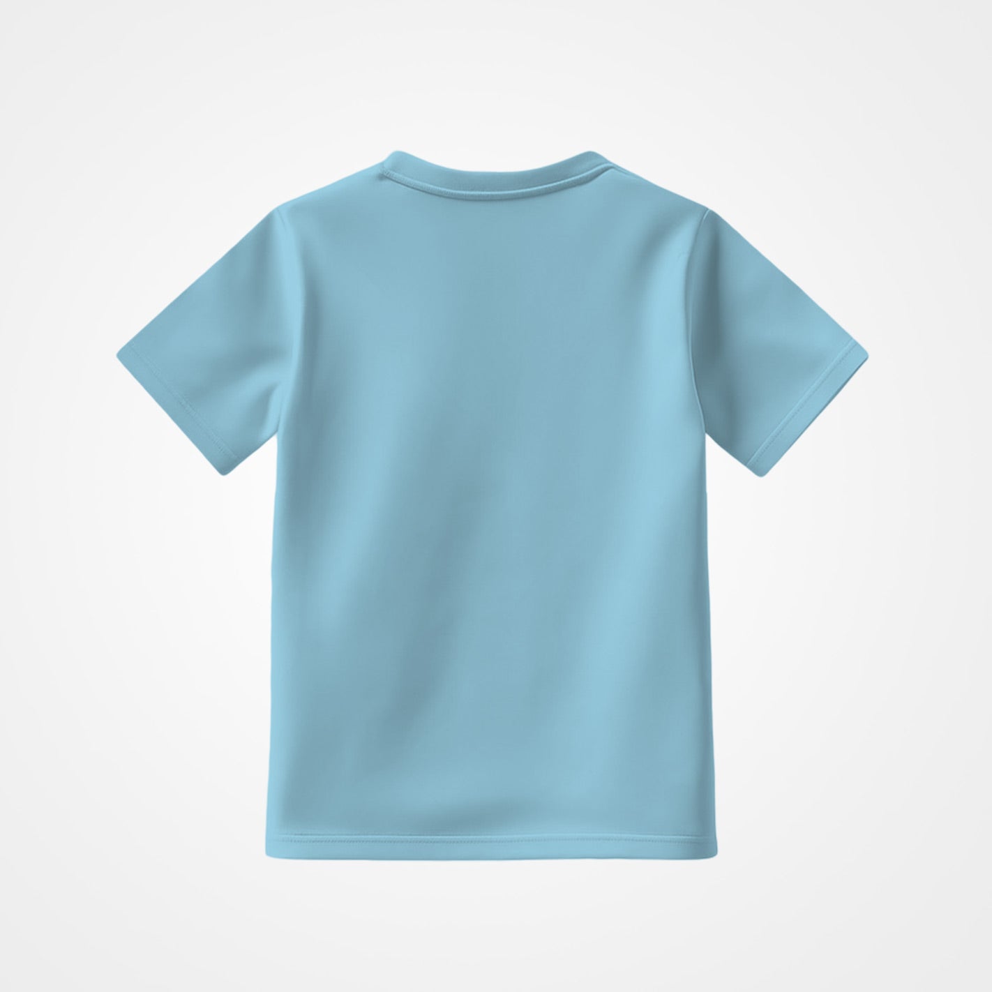 WYO Ice blue t-shirt on a light gray background