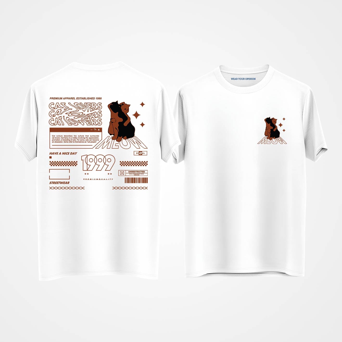 Cat Lovers Oversized T-Shirt Buy Oversized Printed T-Shirt Online in India WYO