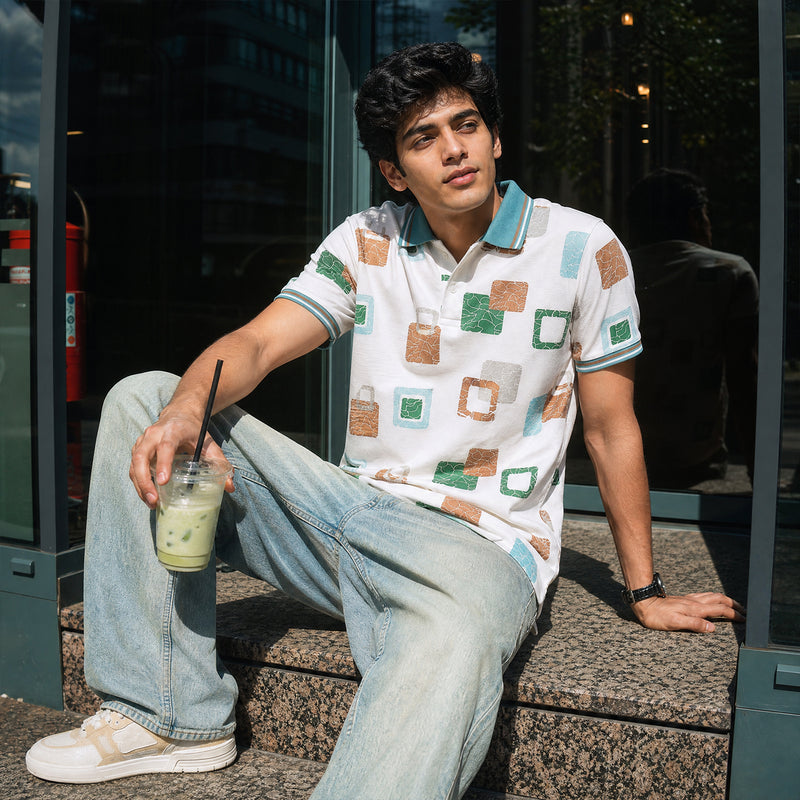 Retro Frames Printed Polo