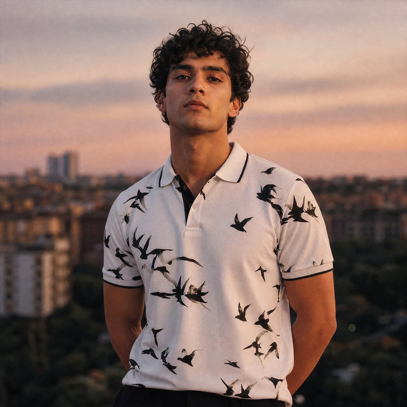 Urban Wings Printed Polo