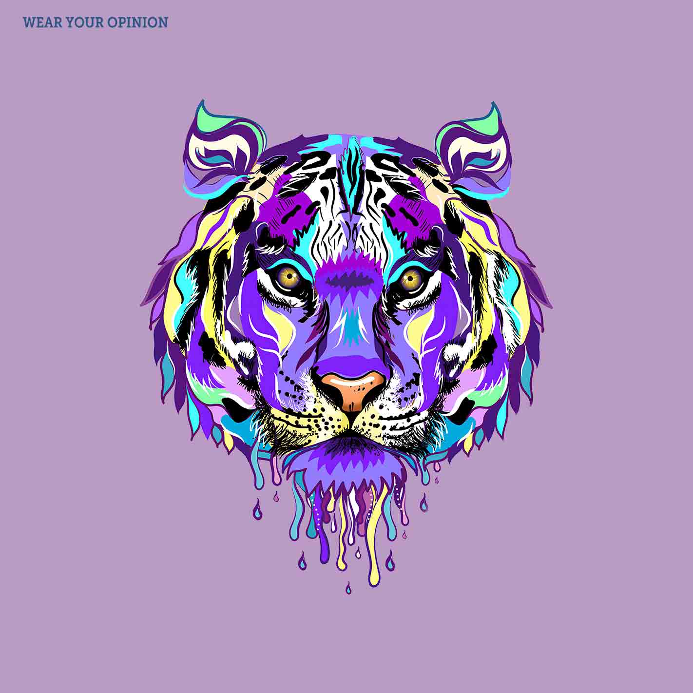 Abstract Multicolor Tiger T-Shirt