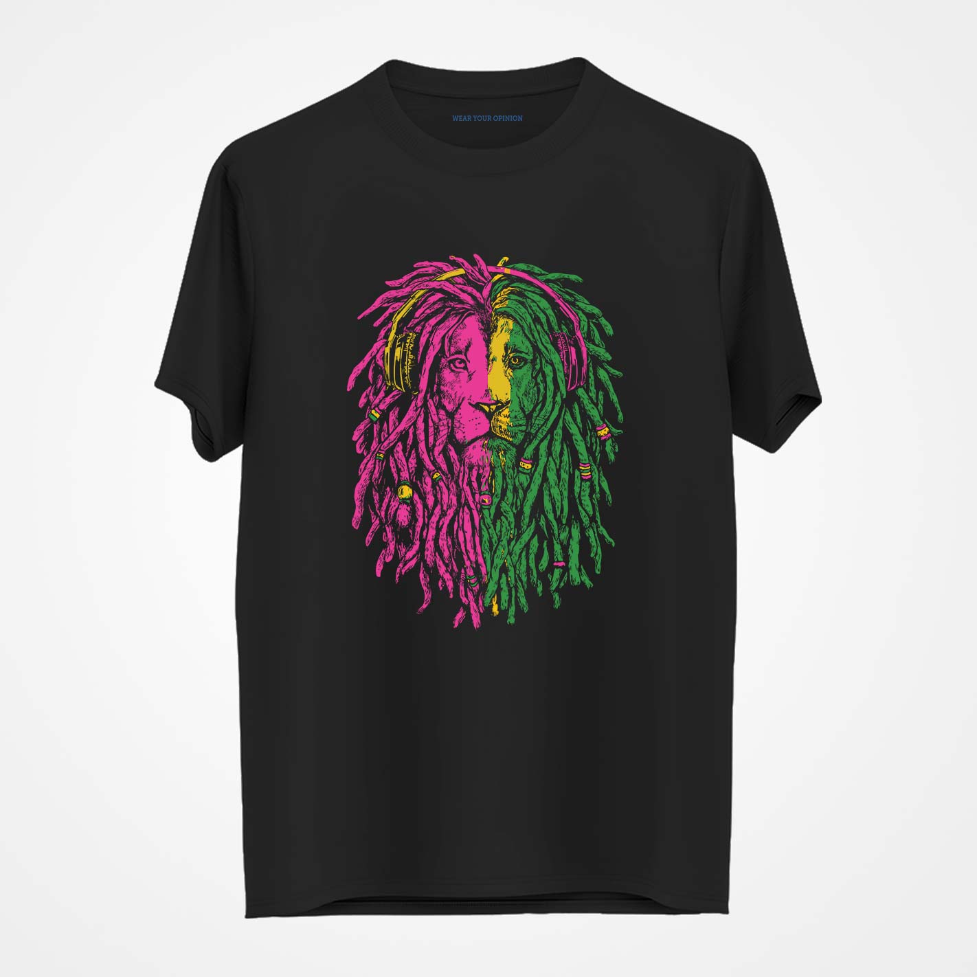 Abstract Neon Lion T-Shirt