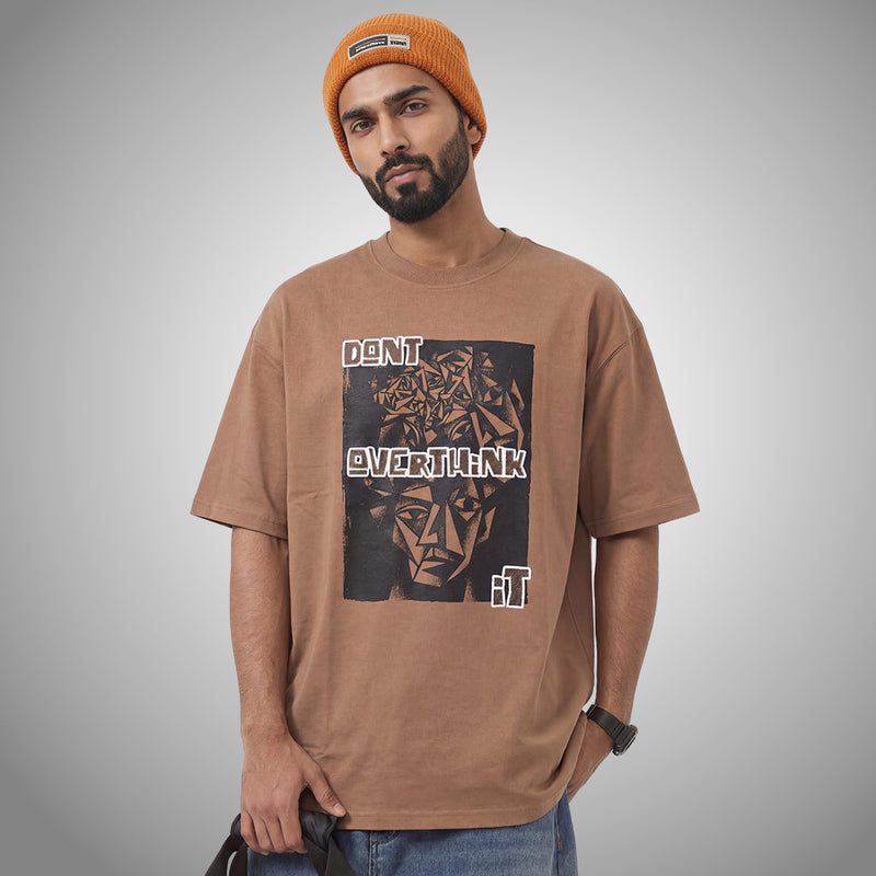 Front view of WYO Do Not Overthink it Oversized T-Shirt