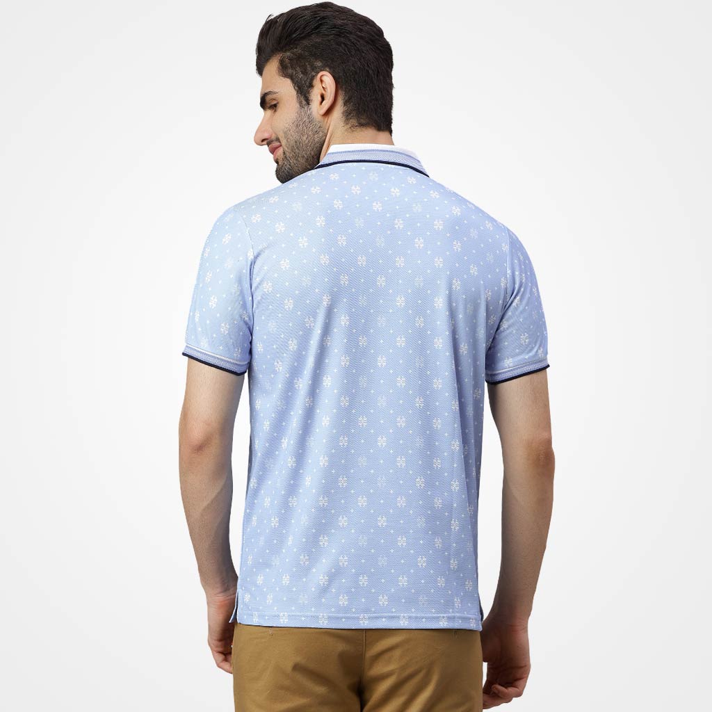 Jacquard Geometric Polo