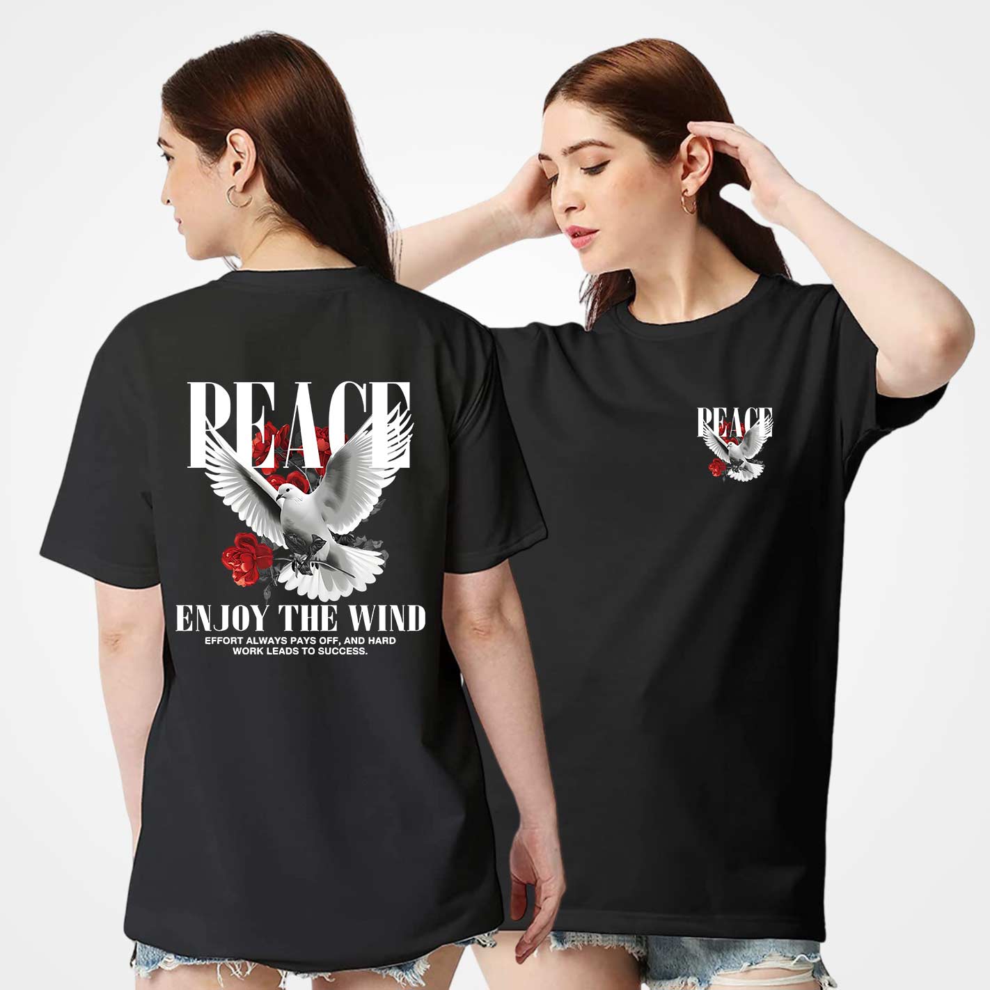 Peace Enjoy the Wind Oversized T-Shirt