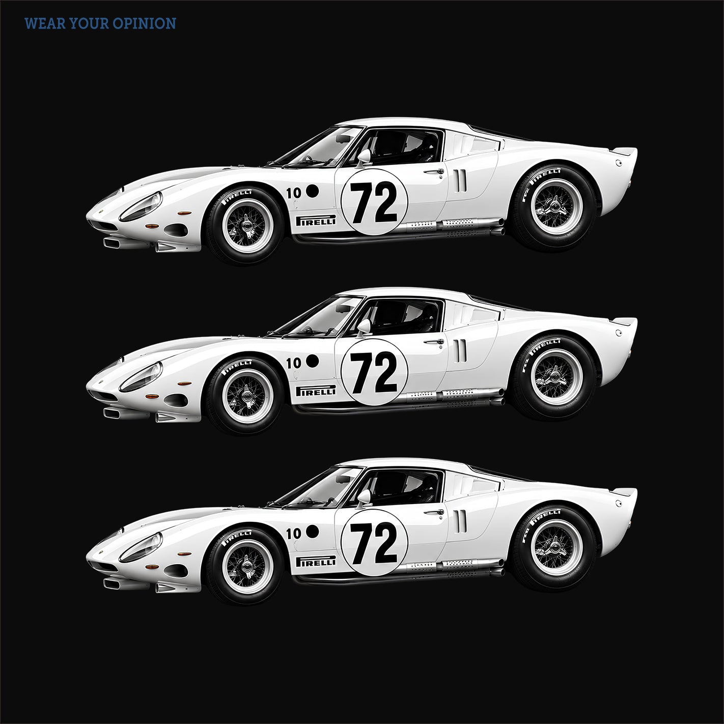 Retro Racer Stack Fitted T-Shirt