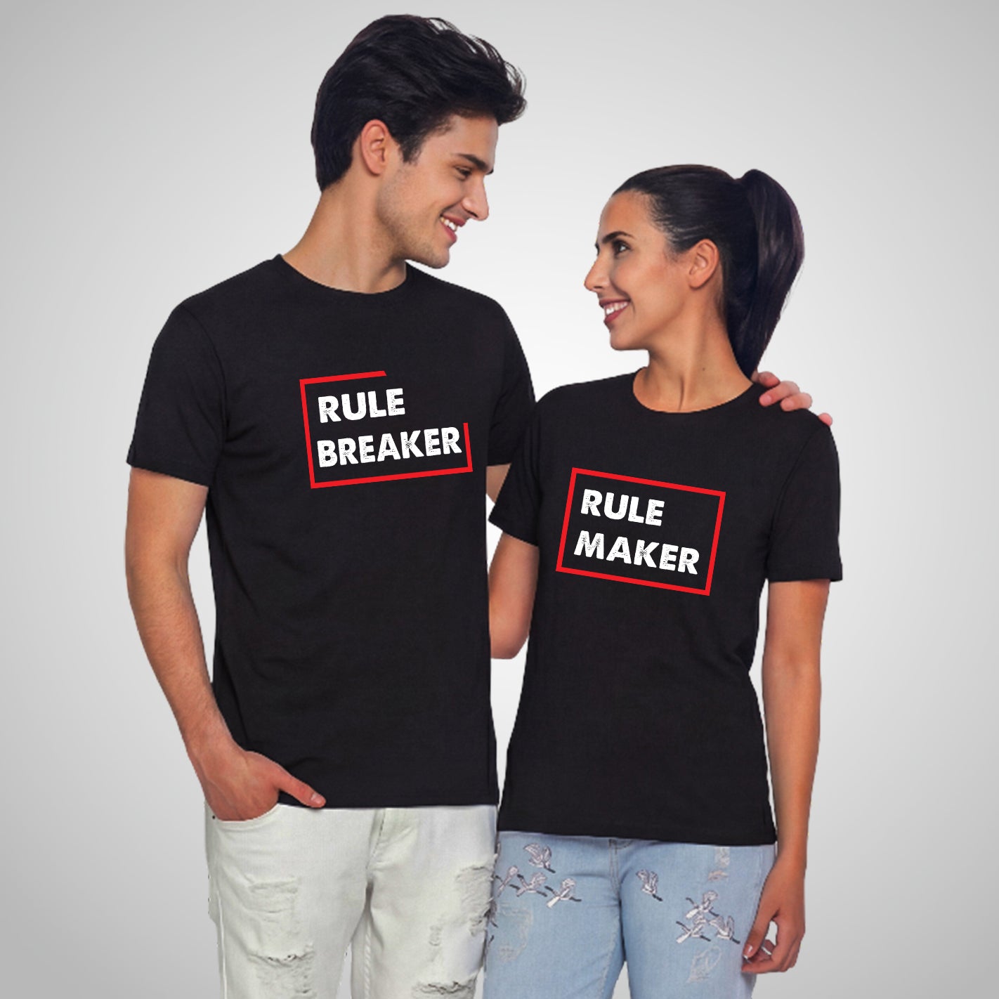 Rule Maker and Rule Breaker Couple T-Shirt