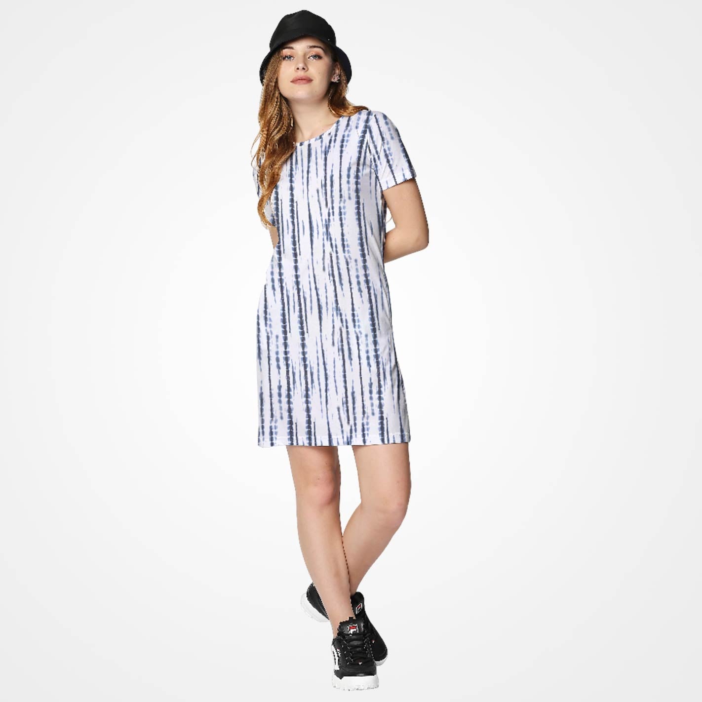 Tree Blue Stripe T-Shirt Dress